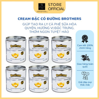   COMBO 6 Lon  Sữa Đặc Brothers Trung Nguyên Legend - Lon 390gr - Nguyên Liệu Pha Chế Cà Phê 