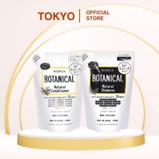  Cặp Dầu Gội Táo Đen Hatomugi Botanical Nhật Bản không chứa Silicone  400mlx2 túi  