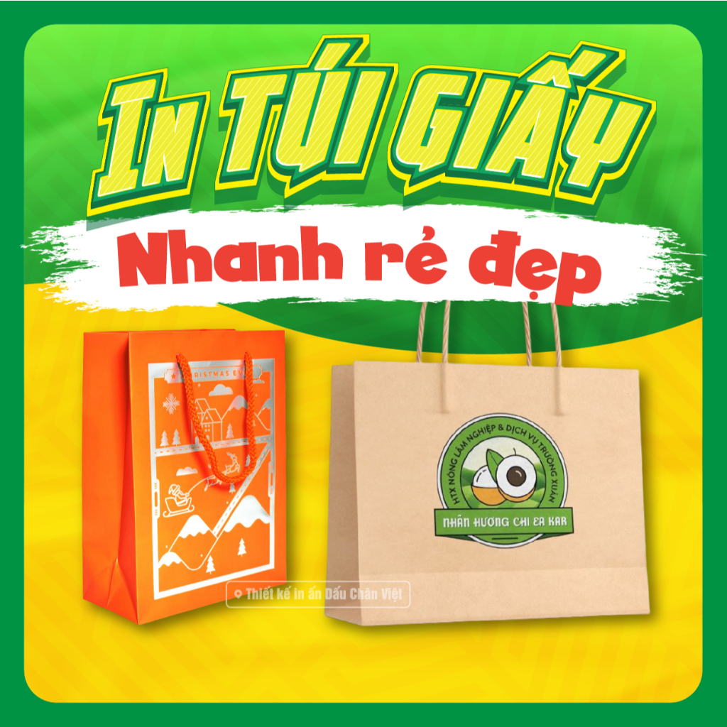In Túi Giấy Theo Yêu Cầu, Túi Giấy Kraft, Túi Giấy Ivory, Túi Đựng Mỹ Phẩm, Quần Áo, Son incucre