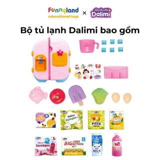 Đồ chơi tủ lạnh Dalimi với phụ kiện đồ ăn từ thương hiệu Hàn Quốc