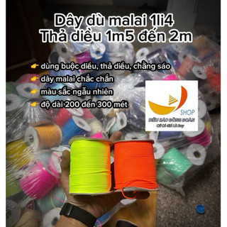 Dây DÙ thả diều 1m7-2m BUỘC DIỀU. CHẰNG SÁO. dài 200m màu ngẫu nhiên( chọn màu ib shop )