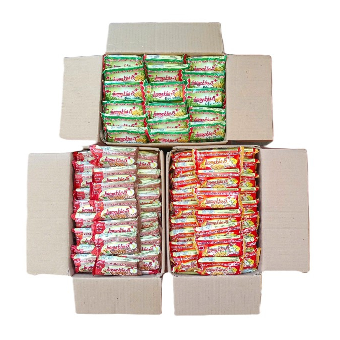 1 thùng 50  gói lương khô mix 3 vị, tiện dụng, giàu dinh dưỡng tốt cho sức khỏe