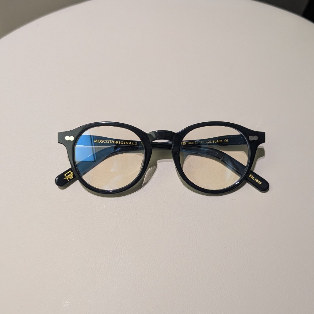 Gọng kính MOSCOT MILTZEN COL.BLACK dáng tròn acetate size 46-24-15 - Fusuma Optical