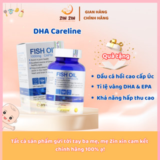  DHA Bầu Từ Cá Hồi Đại Dương Careline Fish Oil Hỗ Trợ Phát Triển Trí Não Thị Giác Cho Thai Nhi 100v h 