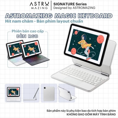 [Magnetic V2 LCD Keyboard] Bao da bàn phím AstroMazing Pro Magic Keyboard dành cho 11 12.9 Air 4 5 10