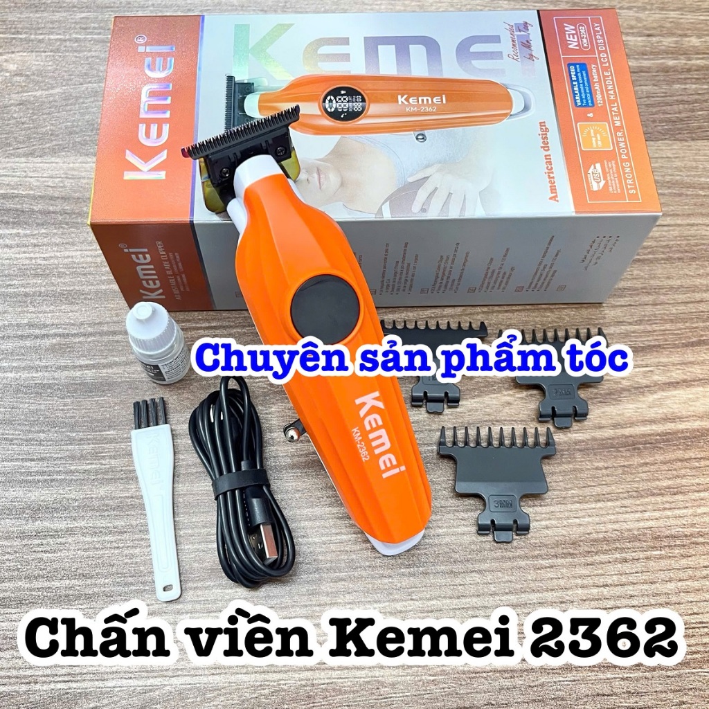 ✅Kemei Tông đơ chấn viền Kemei 2362 mài chuốt siêu bén 7000 vòng/phút - Máy cắt tỉa tóc chuyên nghiệp, động cơ mạnh mẽ