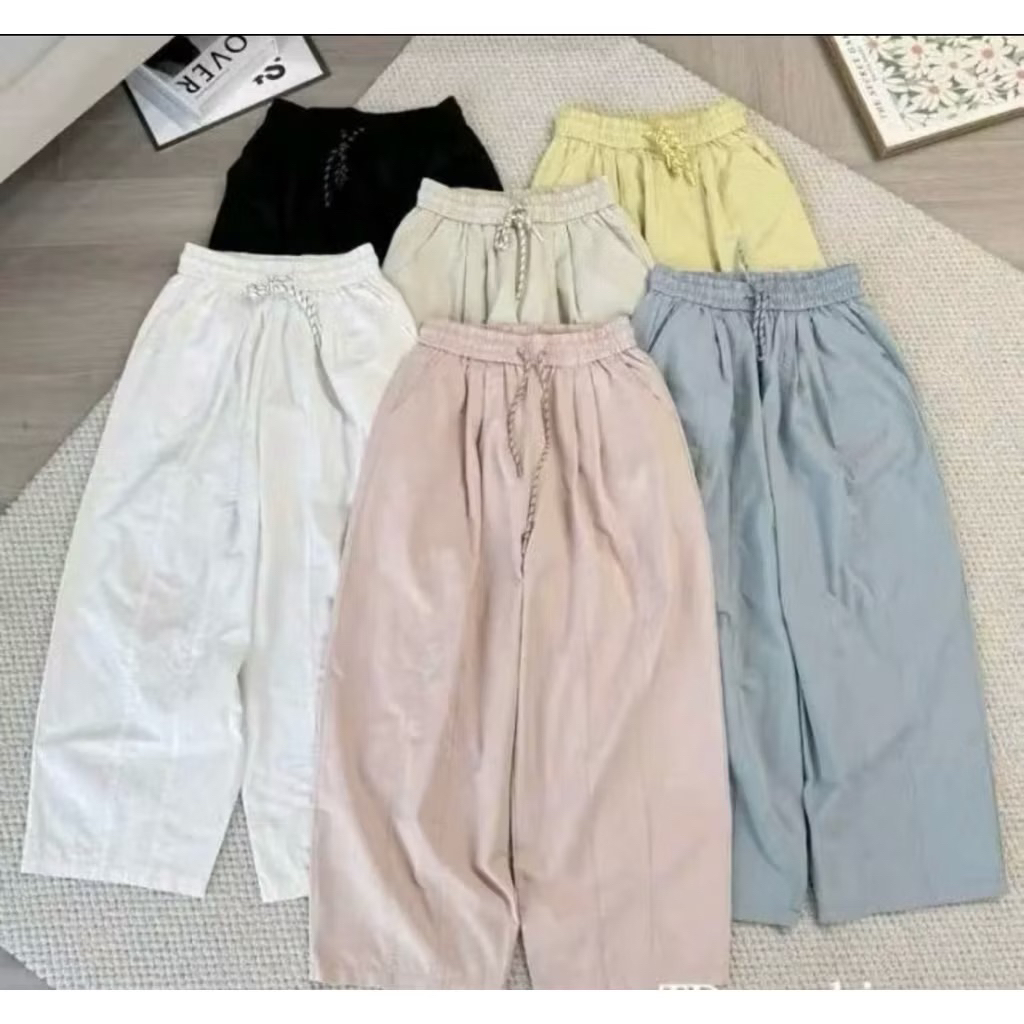 [DEAL MỞ BÁN] Quần dài nữ  kẻ sọc hoạ tiết nơ Cạp Chun Lưng Cao | BigBuy360 - bigbuy360.vn