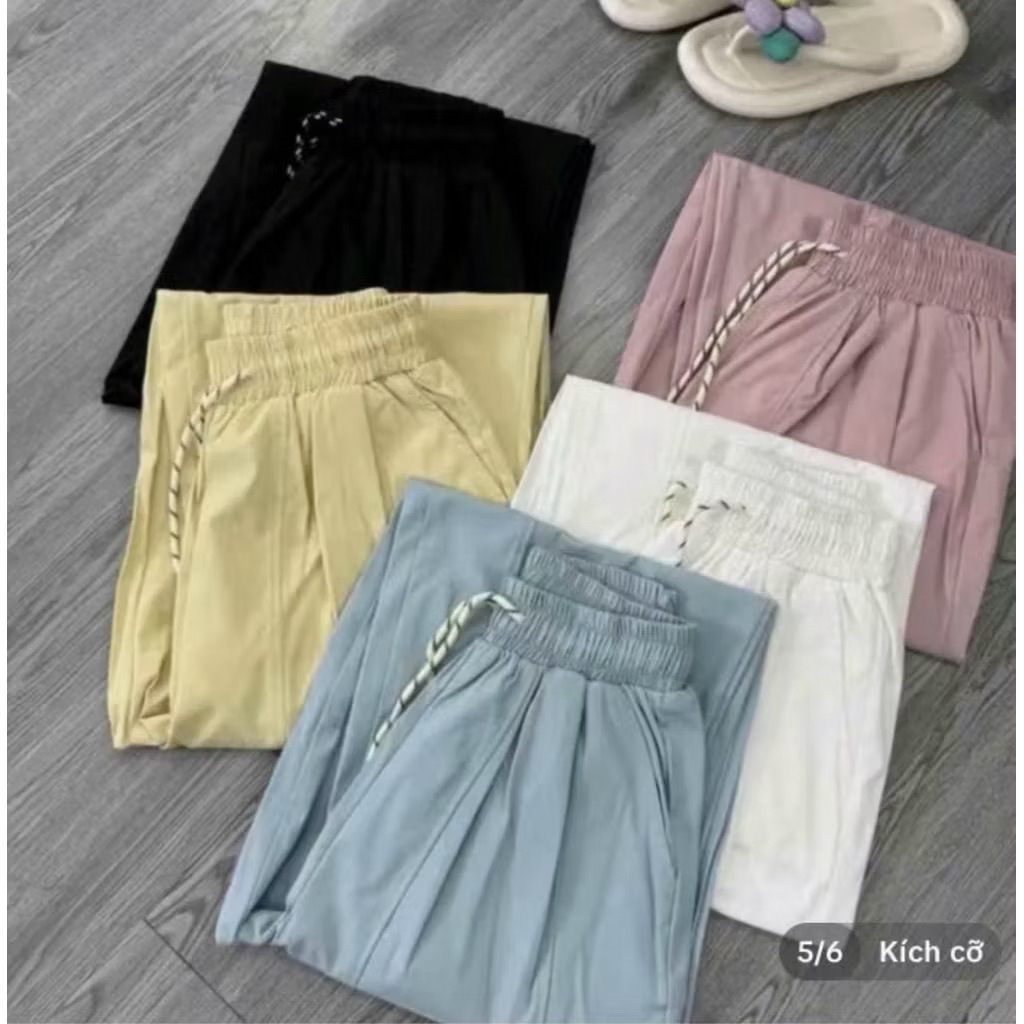 [DEAL MỞ BÁN] Quần dài nữ  kẻ sọc hoạ tiết nơ Cạp Chun Lưng Cao | BigBuy360 - bigbuy360.vn
