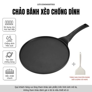  Chảo làm bánh xèo chiên trứng chống dính thích hợp với mọi loại bếp 