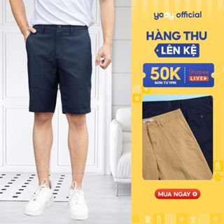 [Đồng giá] Quần sooc kaki nam YODY gấu gập, dáng thể thao, co dãn thoải mái TRA - QSM6027