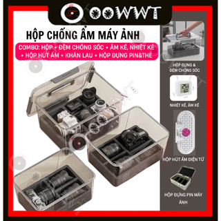 Combo Chống Ẩm Đa Năng: Hộp Kín + Ẩm Kế + Hút Ẩm - An Tâm Cho Thiết Bị Đắt Giá!