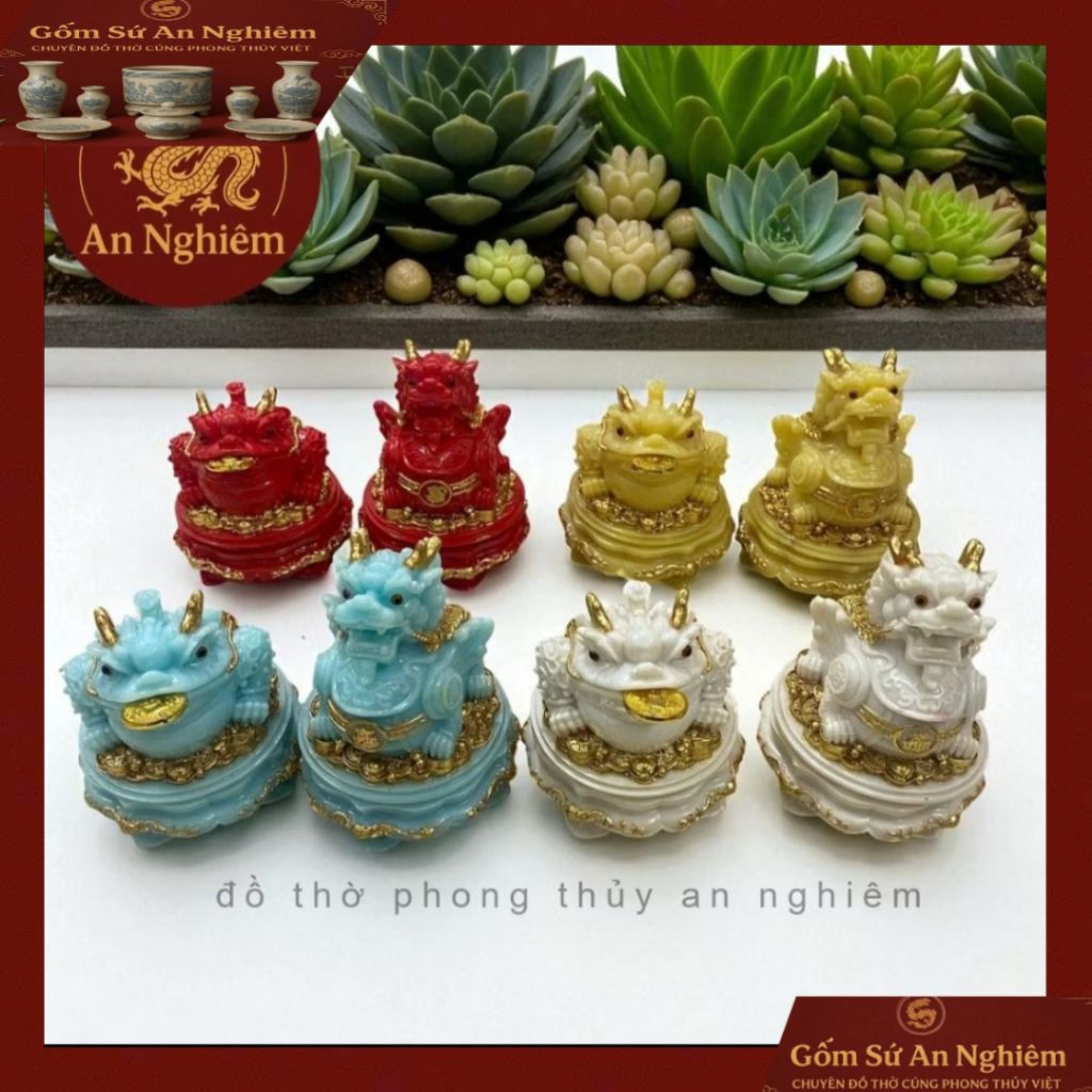 Cóc tỳ đá phong thủy 360 độ, đá đúc Đài Loan, linh vật lý tưởng cho bàn thờ thần tài.