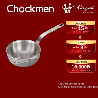 Quánh Chảo KINSGEM By CHOCKMEN Inox Cao Cấp Size 12Cm Chảo Rán Chiên Trứng Nấu Nước Sốt Dùng Mọi Loại Bếp Kèm Nắp