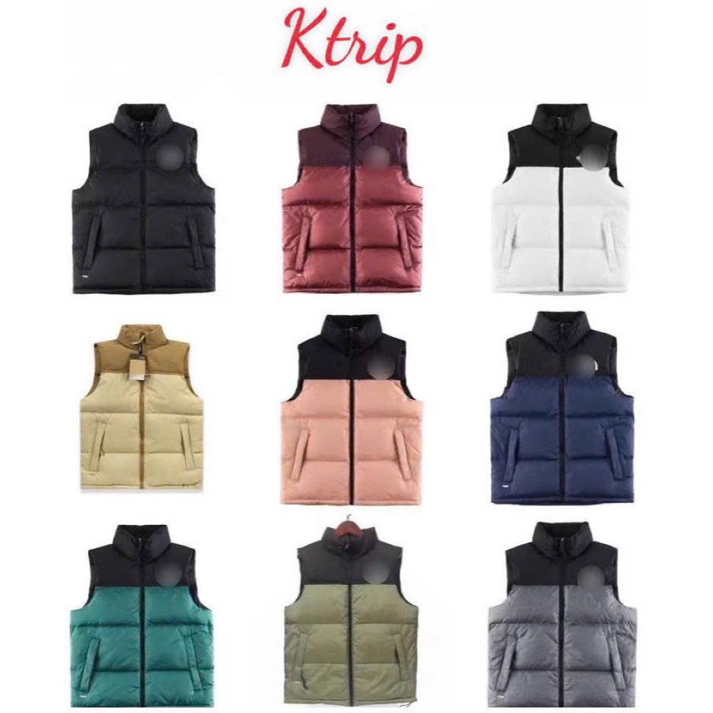 Áo Khoác Gile Béo Nam Nữ Xuất Khẩu Nuptse,Phao Cộc Tay Bigsize (55-100kg) Có Túi Sườn Hai Bên