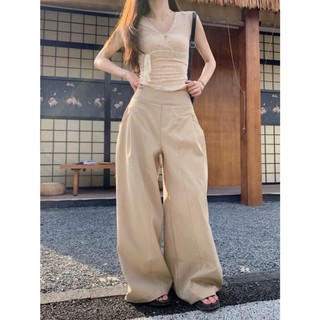  Quần kaki dáng rộng khoá sườn Miho Studio 