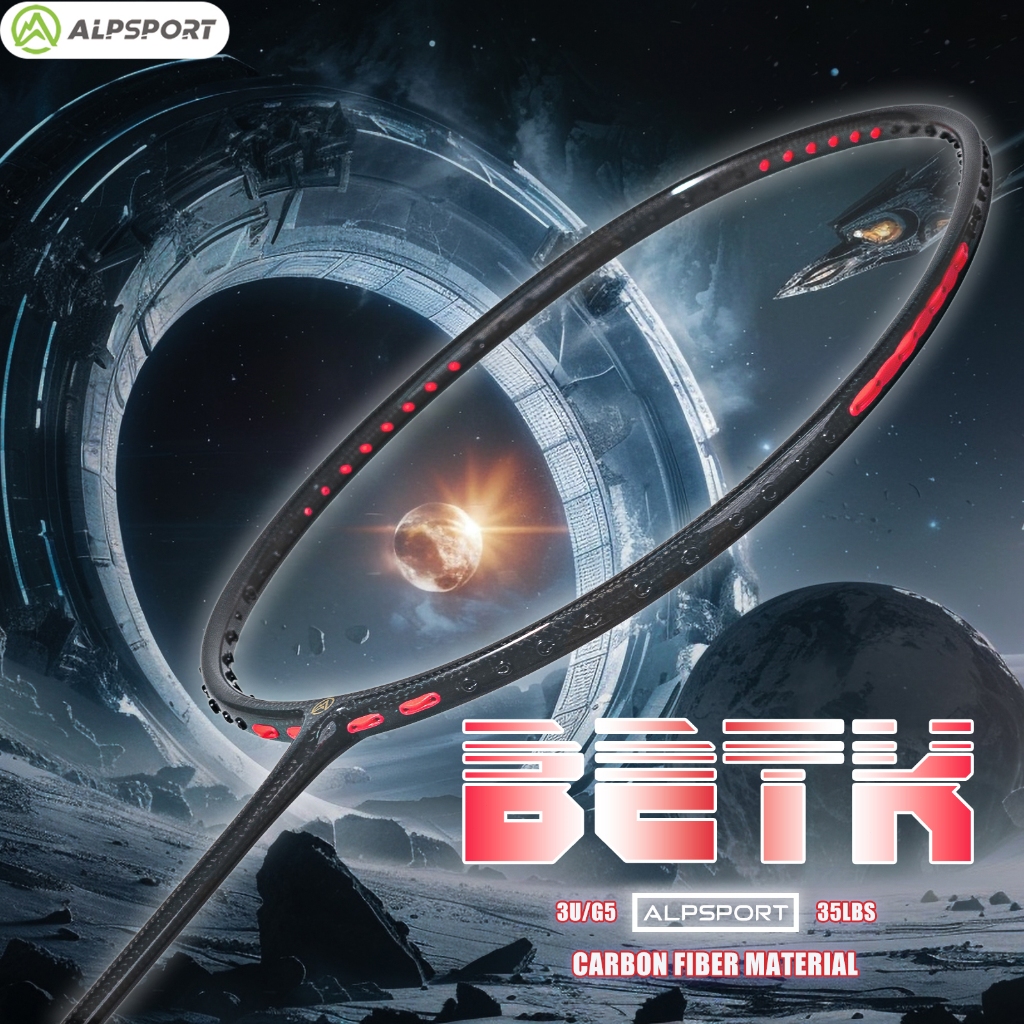 ALP BZTK 3U Căng Max 35LBS 16KG Vợt Cầu Lông Original 100% Full Carbon ALPSPORT Rsl Yonex Badminton 
