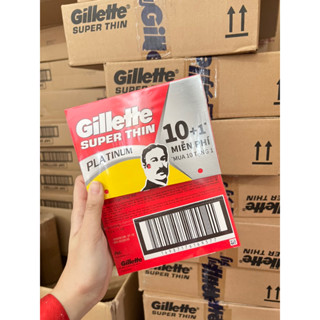 (MUA 10 TẶNG 1) VỈ 110 LƯỠI LAM GILLETTE SUPER THIN (TỔNG 1 LỐC 10 HỘP NHỎ (10+1) LÀ 110 LƯỠI) DAO LAM