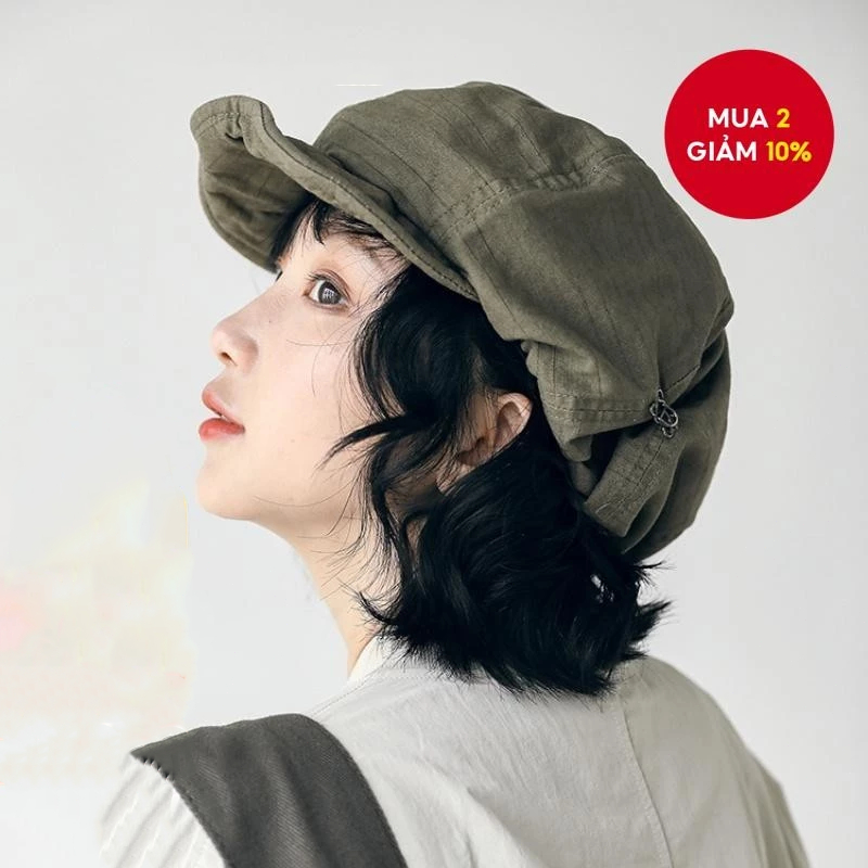 Mũ nồi đám mây Nhật Bản dành cho nữ - Họa sĩ cổ điển Newsboy Mũ vừa vặn cho đồ thường ngày / dạo phố