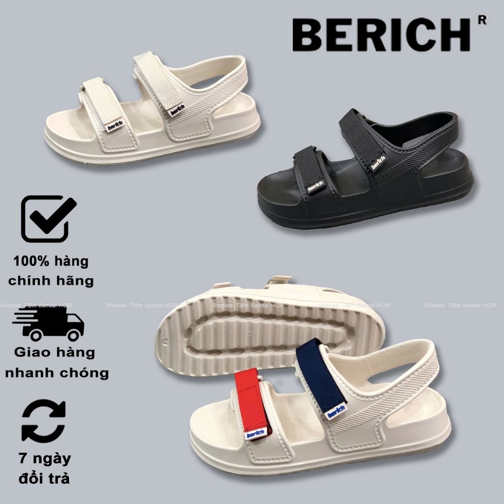[Form To Lùi 1 Size] Sandal Nam Nữ Đúc Nguyên Khối Siêu Nhẹ Hiệu Berich - IP03