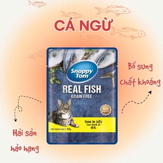Combo 1 hộp/ 10 gói Pate Snappy Tom gói 85gr