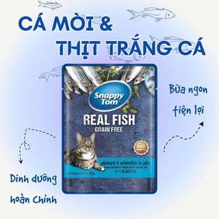 Combo 1 hộp/ 10 gói Pate Snappy Tom gói 85gr