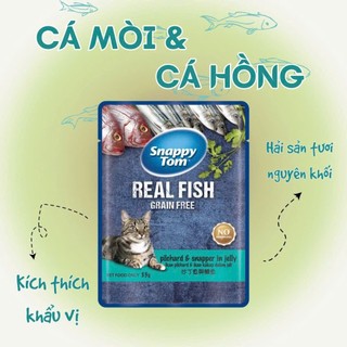 Combo 1 hộp/ 10 gói Pate Snappy Tom gói 85gr