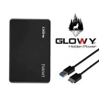Ổ cứng di động GLOWY 2TB 1TB 500GB 320GB 3.0 (Kèm cáp USB 3.0) - (Tặng kèm bao da) - New (Hàng Cty BH 12T)