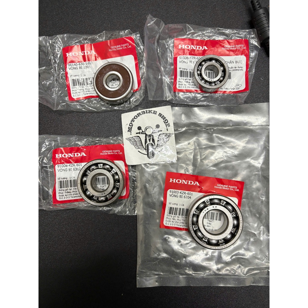 bạc đạn bánh sau hộp số nhớt láp xe click ab 110 vision 110 (A153) 91006KZR 96140630100 91008KZR 910