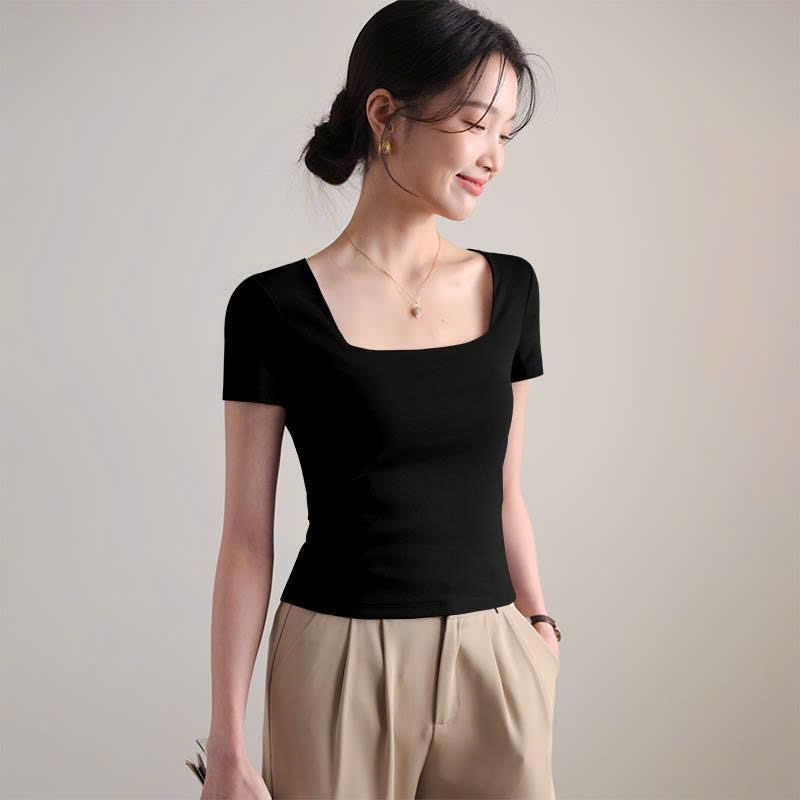 Áo croptop bigsize nữ 50-90kg KimFashion, croptop tay ngắn bigsize AT43