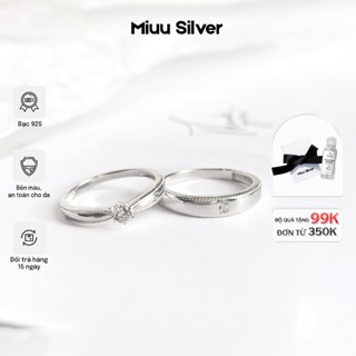  Nhẫn đôi bạc nam nữ Miuu Silver nhẫn cặp nam nữ đơn giản xinh xắn Everlasting 