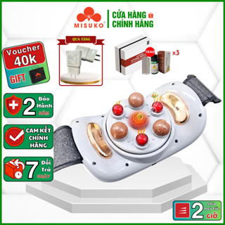 Máy massage bụng đa năng MISUKO BM-B46 [ BẢO HÀNH 24 THÁNG ], Tích hợp đá nóng himalaya giúp giảm mỡ bụng, hông, đùi