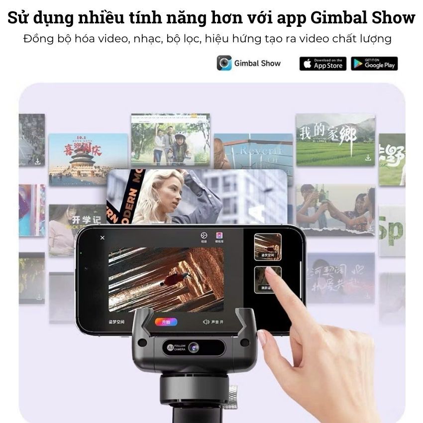 Tripod Điện Thoại AI C22 Kiêm Gimbal Xoay 360 Độ Chống Rung Theo Dõi Chuyển Động Nâng Cấp 2026 | BigBuy360 - bigbuy360.vn