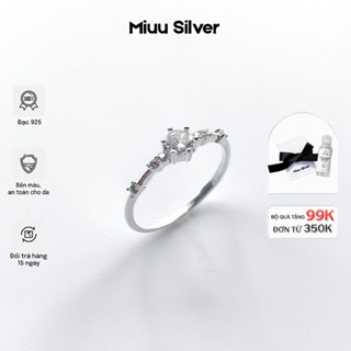 Nhẫn bạc nữ Miuu Silver đính đá Cateria Ring