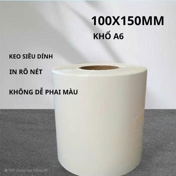 Combo 2 cuộn - 2 cuộn decal nhiệt 1 tem 100*150 - 350 tem (Khổ A 8)