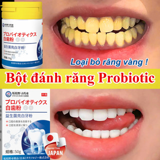 Bột đánh răng probiotics Nhật Bản 50g Loại bỏ cao răng và mảng bám Làm trắng răng Hơi thở thơm mát