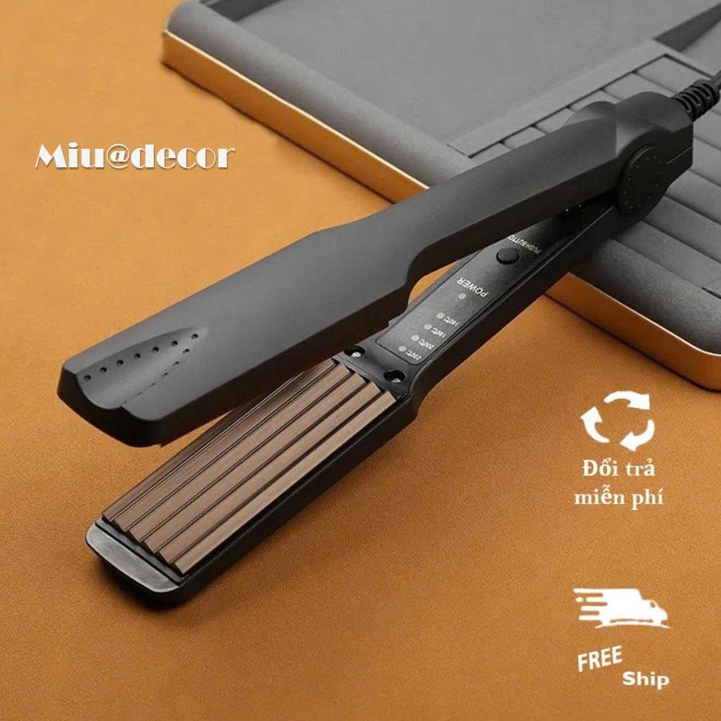 Máy bấm phồng chân tóc chuyên nghiệp, Máy làm tóc dập xù có 4 mức chỉnh nhiệt, Bảo vệ an toàn tóc tr