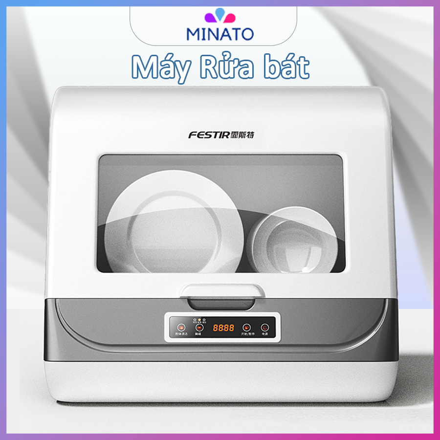 Máy Rửa Chén Mini Gia Đình – Thiết Bị Rửa Sấy Khử Khuẩn Tự Động, Gọn Nhẹ Dễ Lắp Đặt