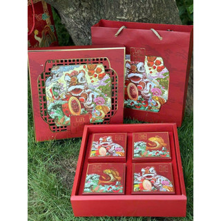 Set 10 vỏ hộp đựng 4 bánh ép kim mẫu Lân Ngư