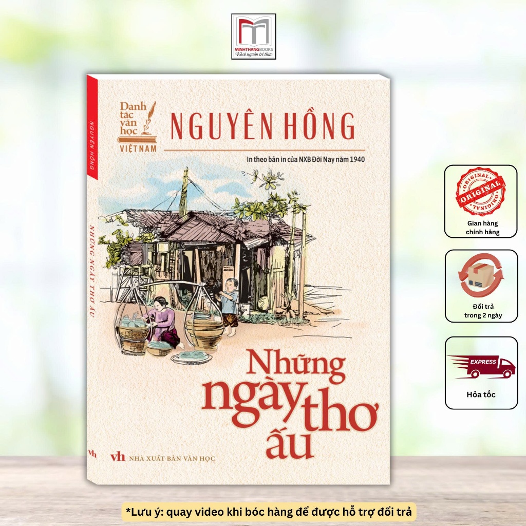 Sách - Những ngày thơ ấu (Nguyên Hồng, danh tác văn học Việt Nam, bìa mềm)