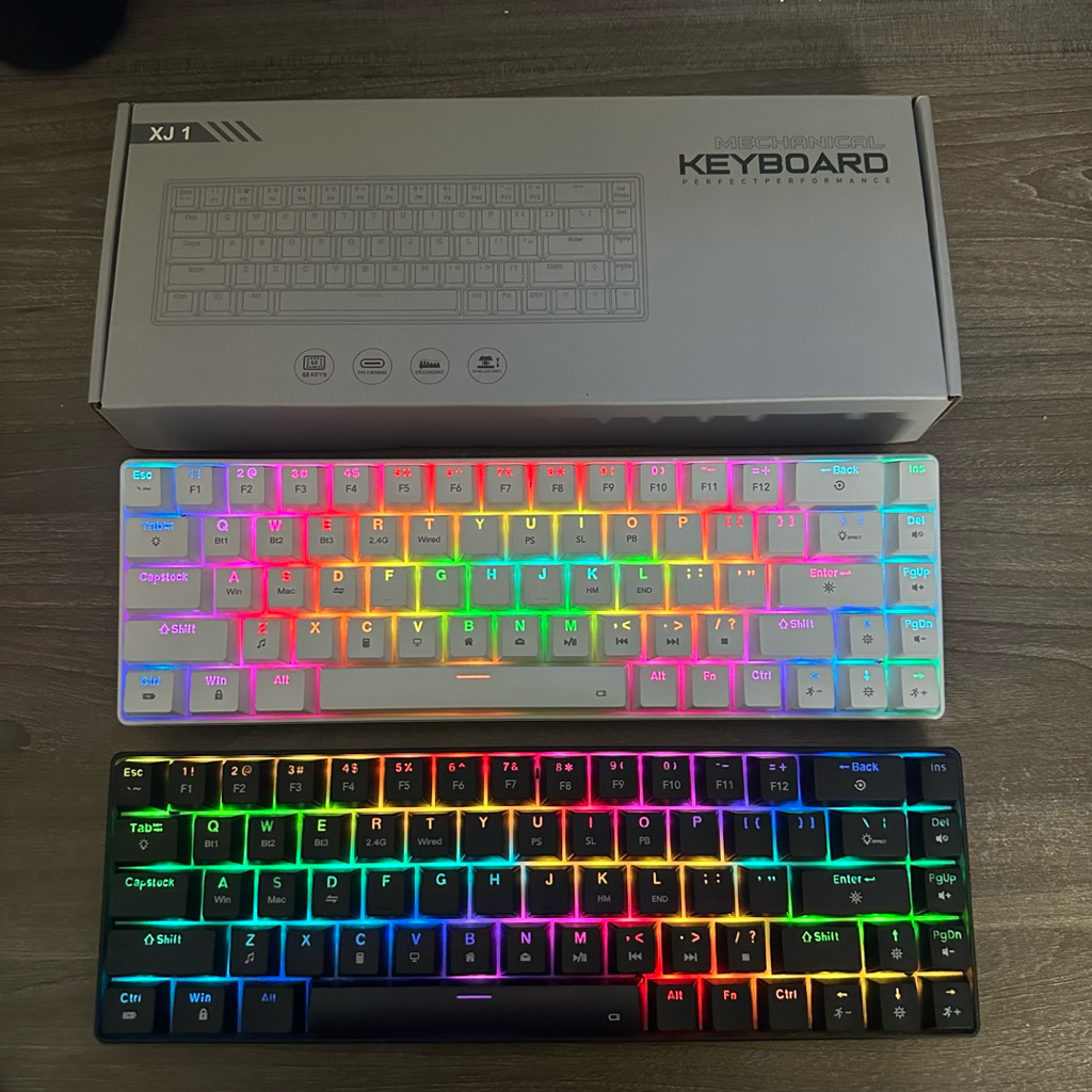 Bàn phím cơ không dây XJ1 Weiyu WY68K  | 3 mode |  Led RGB | Hotswap 5pin | Stab đã được căn chỉnh sẵn dùng ngay | BigBuy360 - bigbuy360.vn