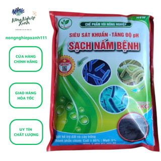  Chế phẩm vôi nông nghiệp siêu sát khuẩn tăng pH sạch nấm bệnh cải tạo đất hạ phèn khử chua gói 1kg 