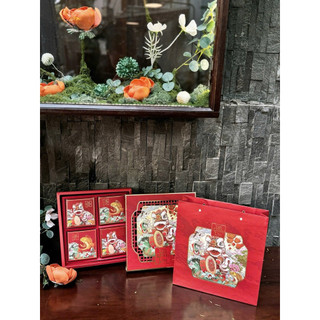 Set 10 vỏ hộp đựng 4 bánh ép kim mẫu Lân Ngư