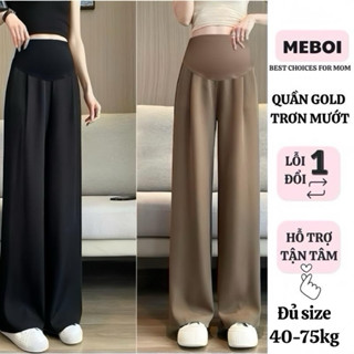 [Hàng tuyển] Quần Bầu Vải Tây Ống Suông chất Gold- Loại 1 siêu trơn trượt mềm mướt dáng Dài GO1