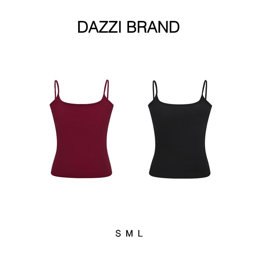 [KÈM MÚT] Áo hai dây nữ basic ôm dáng chất thun cotton mịn tôn dáng DAZZI Women A057