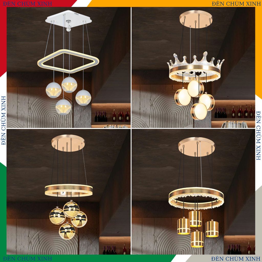 [ ĐÈN CHÙM XINH ] Đèn thả led, đèn thả hiện đại NB-621/4, NB-205, NB-204, NB-203 chính hãng