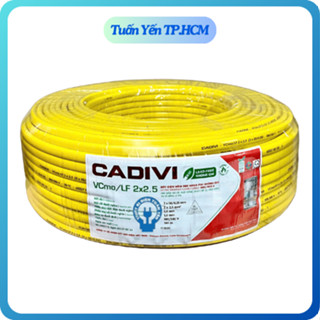 Dây Điện Đôi Bọc Dẹp CADIVI VCmo 2 x 2.5 cuộn 100m - Lõi đồng cao cấp - Hàng Chính Hãng - Tuấn Yến