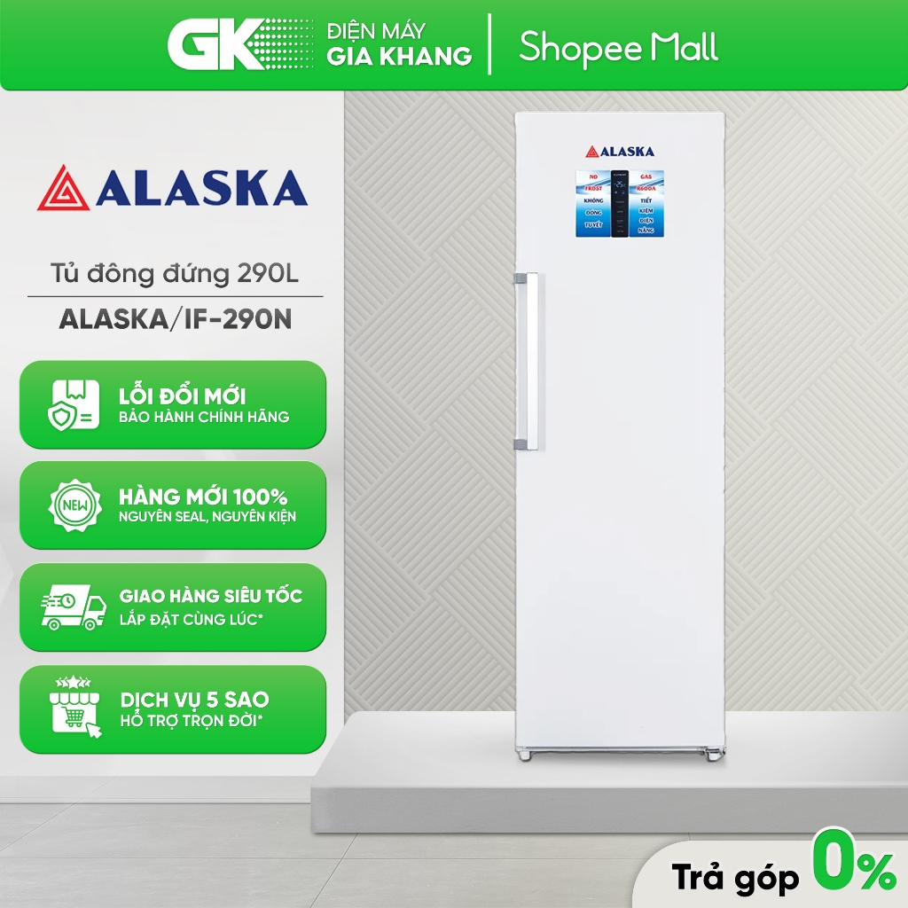 IF-290N - Tủ Đông Đứng 290L Alaska IF-290N [Freeship HCM]