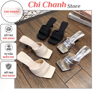  Guốc 7P Quai Ngang Phồng Chất Da Mềm Êm Dép Cao Gót Lên Chân Tôn Dáng Chichanh Store G178 