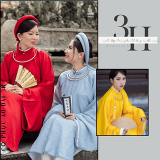 Áo tấc , cổ phục , ngũ thân nữ 1 lớp tay thụng chất liệu tây thi kiểu dáng freesize - Áo dài 3H
