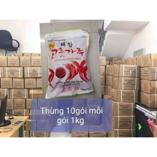 (HOT  L1Kg) Ớt Bột Kim Chi Haecham Mat và Red, Ớt nhập khẩu, Loại (Vảy,Mịn)